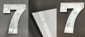 3D-Buchstaben aus Aluminiumstreifen mit Beleuchtung